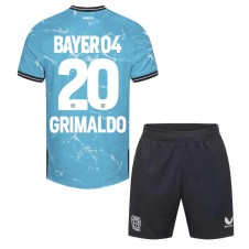 Bayer Leverkusen Alejandro Grimaldo #20 Tredjedraktsett Barn 2023-24 Kortermet (+ korte bukser)